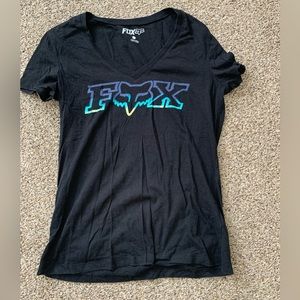 Fox Racing Black V-neck Tee Shirt